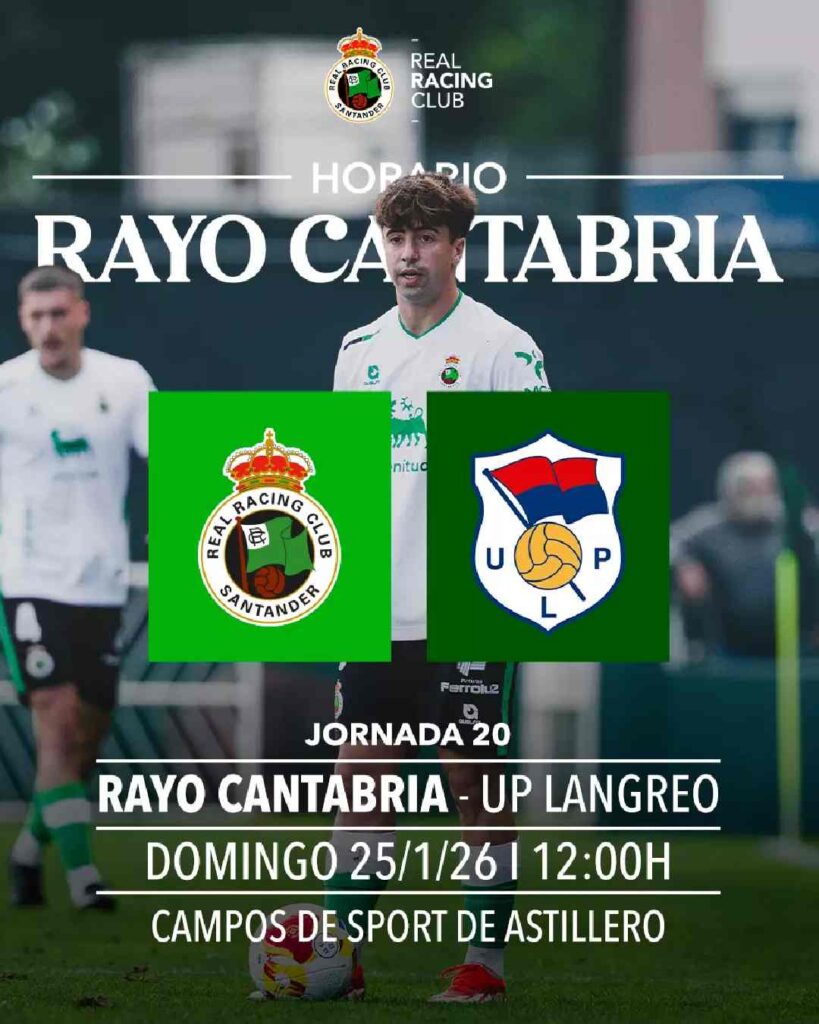 Cartel Partido Rayo Cantabria-Langreo
