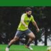 Villalibre durante una sesión de entrenamiento