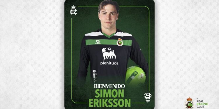 guardameta Simon Eriksson Racing de Santander