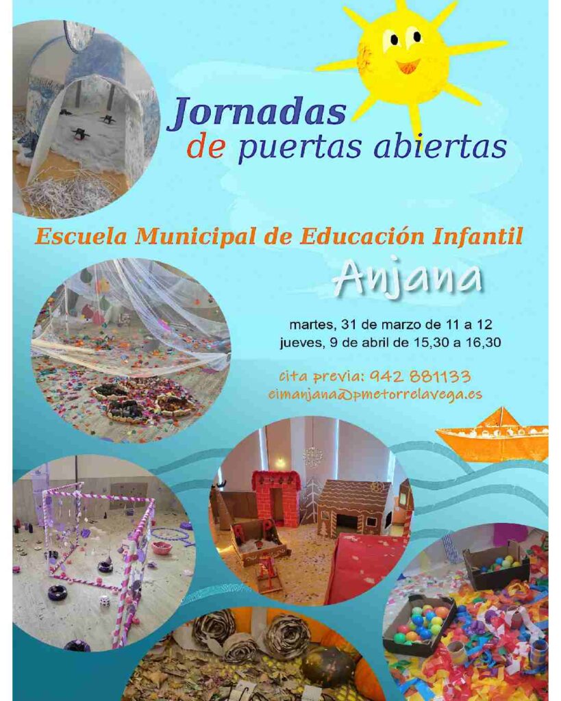 Cartel Visitas en la Escuela Infantil Anjana