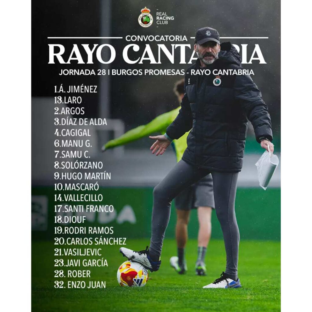 Convocatoria Burgos Promesas- Rayo Cantabria