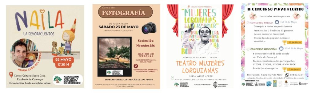 Actividades culturales en Escobedo durante el mes de Mayo
