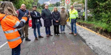 Obras en carretera Mioño