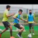 Entrenamiento del Racing previo viaje a Leganes