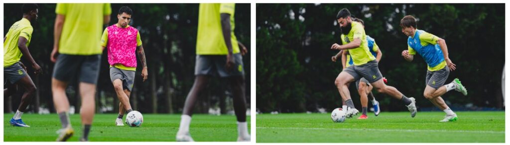 Entrenamiento previo del Racing
