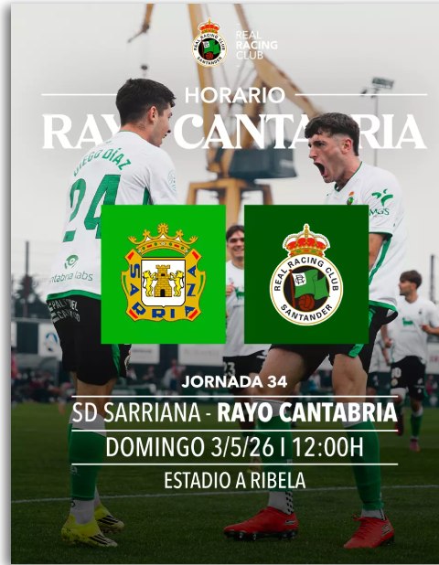 Cartel partido Sarriana-Rayo Cantabria