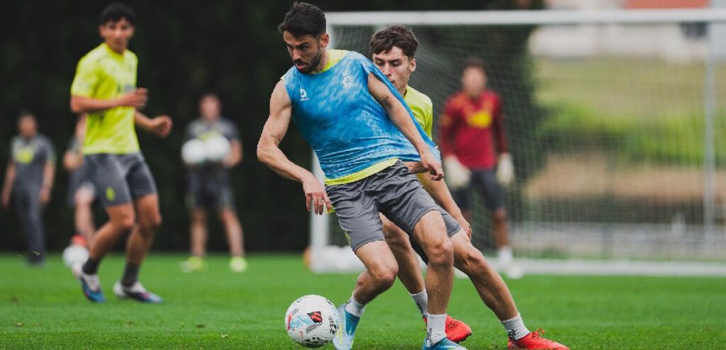 Andrés y salinas entrenamiento del Racing