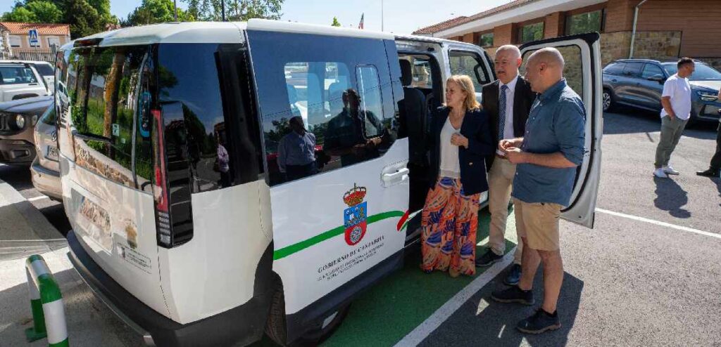 helisuperficie en la Hermandad de Campoo de Suso y vehículo eléctrico