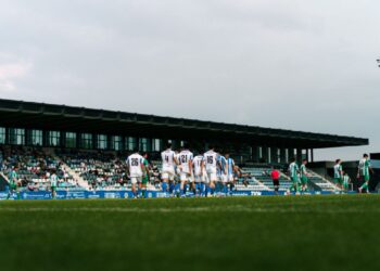 Jugadores de la Gimnástica durante un partido