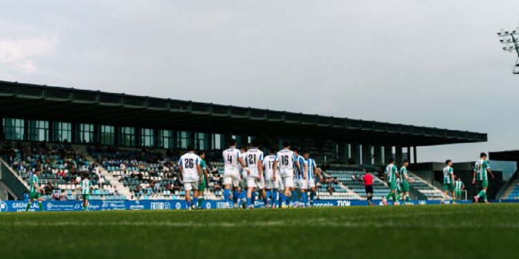 Jugadores de la Gimnástica durante un partido