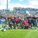 El Racing celebra la victoria en Butarque