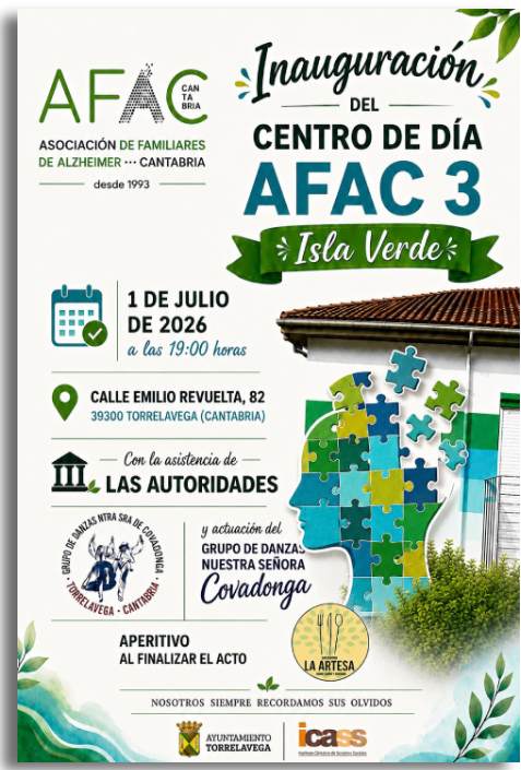 cartel inauguración afac3 en Torrelavega