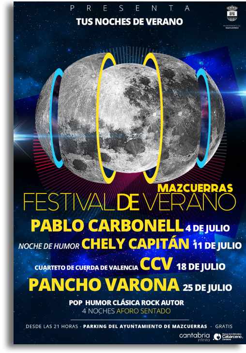 Cartel Conciertos Noches de Verano Mazcuerras
