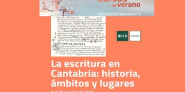 Cartel del curso La escritura en Cantabria