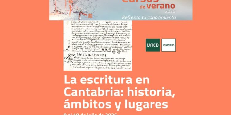 Cartel del curso La escritura en Cantabria