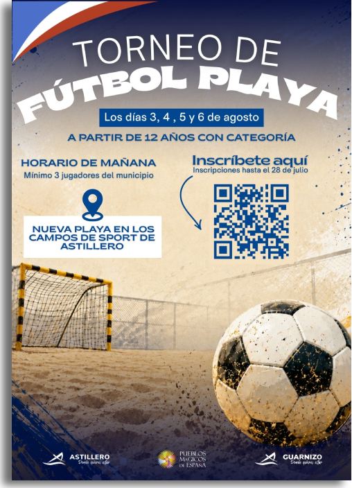 Cartel Torneo Fútbol Playa Astillero