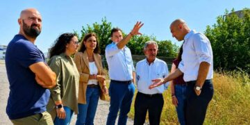 Representantes de Mecánica Brañosera y PRC en la pardela de Reinosa