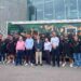Plantilla del Bathco BM Torrelavega ante la sede de Bathco