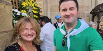 Susana Iglesias y Luis Sañudo, del PRC y @VIP, en un acto municipal