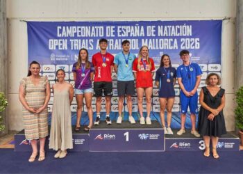 Teo del Riego en el podio del Open Trials