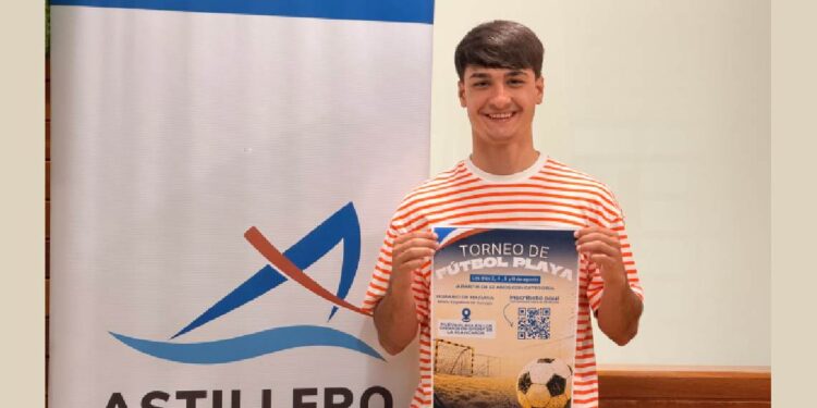 presentación cartel del torneo de fútbol playa