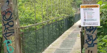 pasarela colgante de La Viesca
