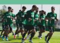 Jugadores del Racing durante el primer entrenamiento de pretemporada