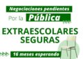 Cartel de la huelga de actividades extraescolares en Cantabria