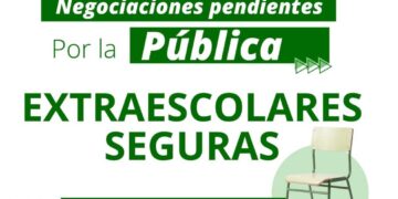 Cartel de la huelga de actividades extraescolares en Cantabria