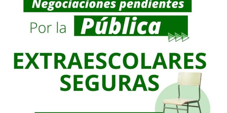 Cartel de la huelga de actividades extraescolares en Cantabria