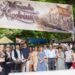 Grupo de participantes en el Mercado Napoleónico de Torrelavega