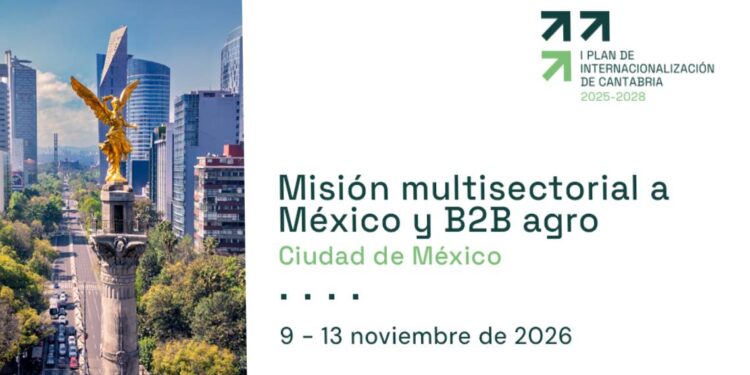 Cartel de la misión empresarial a México prevista en noviembre