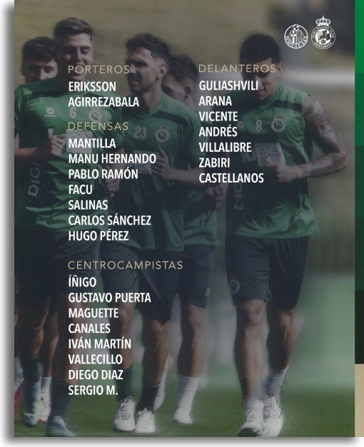Convocatoria Racing Vs Getafe CF