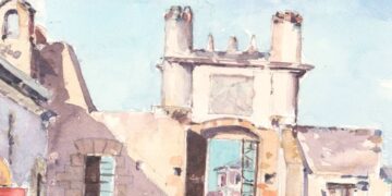 Acuarela del edificio de Enclave Pronillo