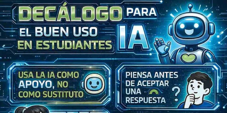 Cartel del decálogo de ANPE sobre el uso de la IA
