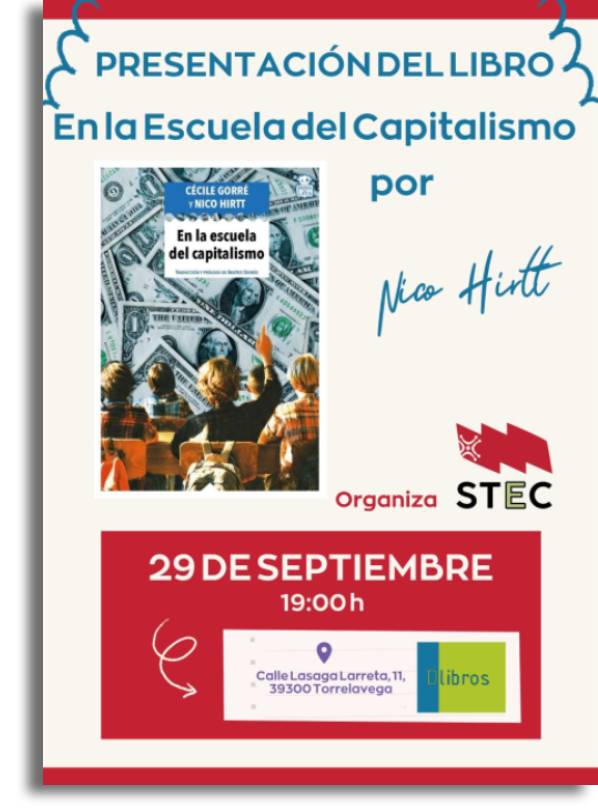 Cartel presentación libro nico hirtt