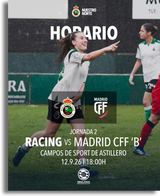 Cartel partido Racing Madrid