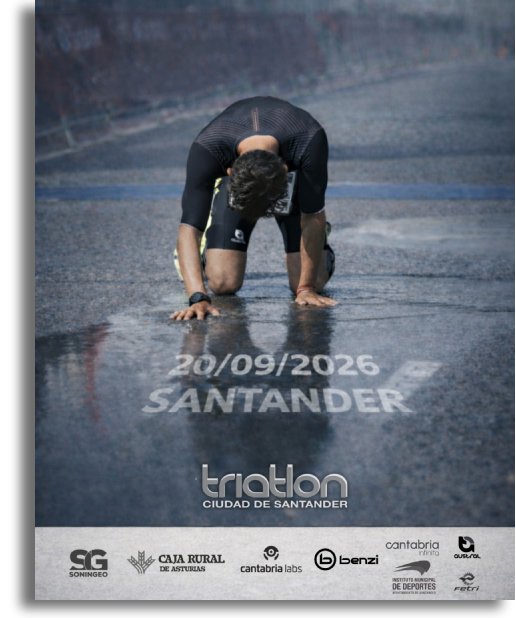 Cartel Triatlón ciudad de Santander