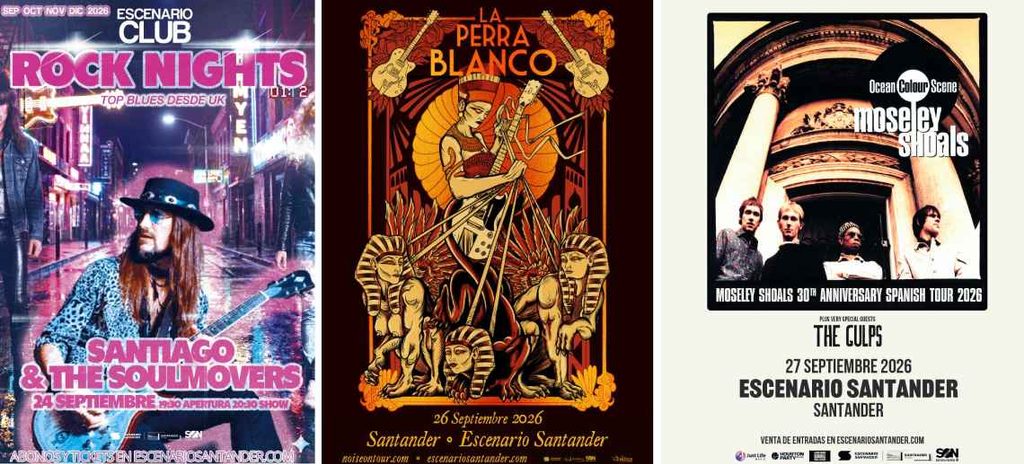 Carteles conciertos Escenario Santander
