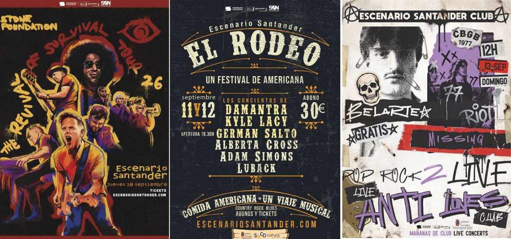 Carteles Conciertos Escenario Santander