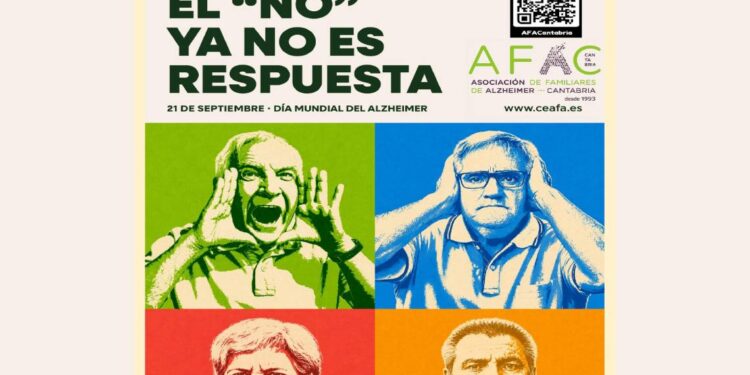 Cartel de AFAC Cantabria con el lema «El no ya no es respuesta»