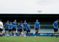 La Gimnástica de Torrelavega durante un entrenamiento