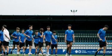 La Gimnástica de Torrelavega durante un entrenamiento