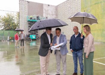 Obras de rehabilitación del frontón de Vioño