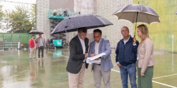 Obras de rehabilitación del frontón de Vioño