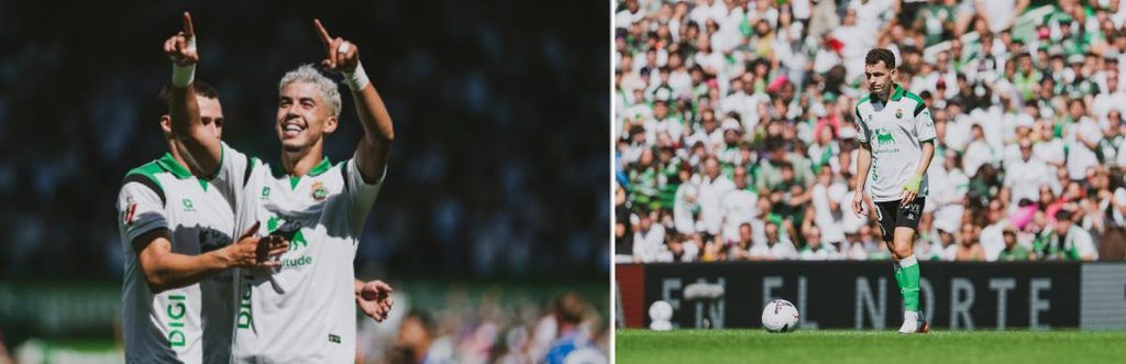 Zabiri e Iñigo Vicente en el Racing-Alaves