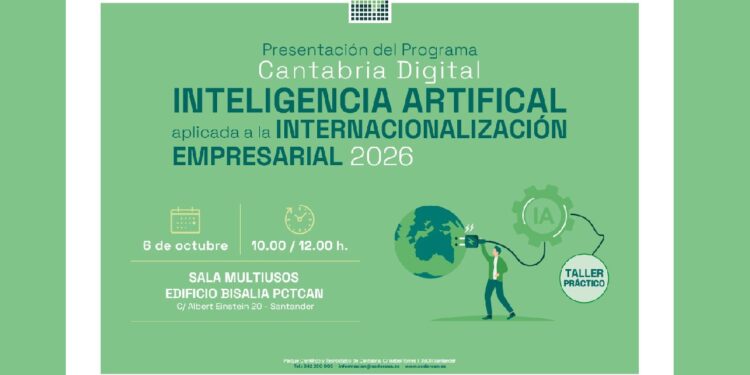 Cartel de la jornada de SODERCAN sobre inteligencia artificial