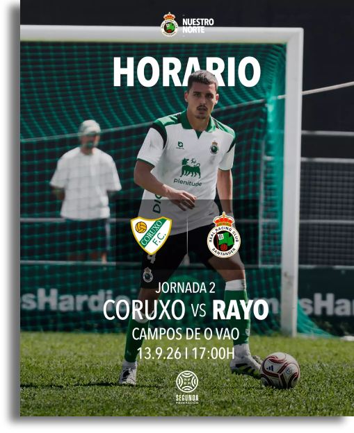 Cartel partido Coruxo-Rayo Cantabria