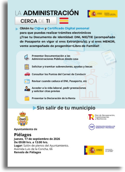 Programa la administración cerca de ti en Piélagos