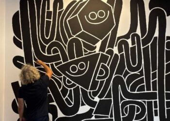 Juan Díaz-Faes pinta un mural en CESINE